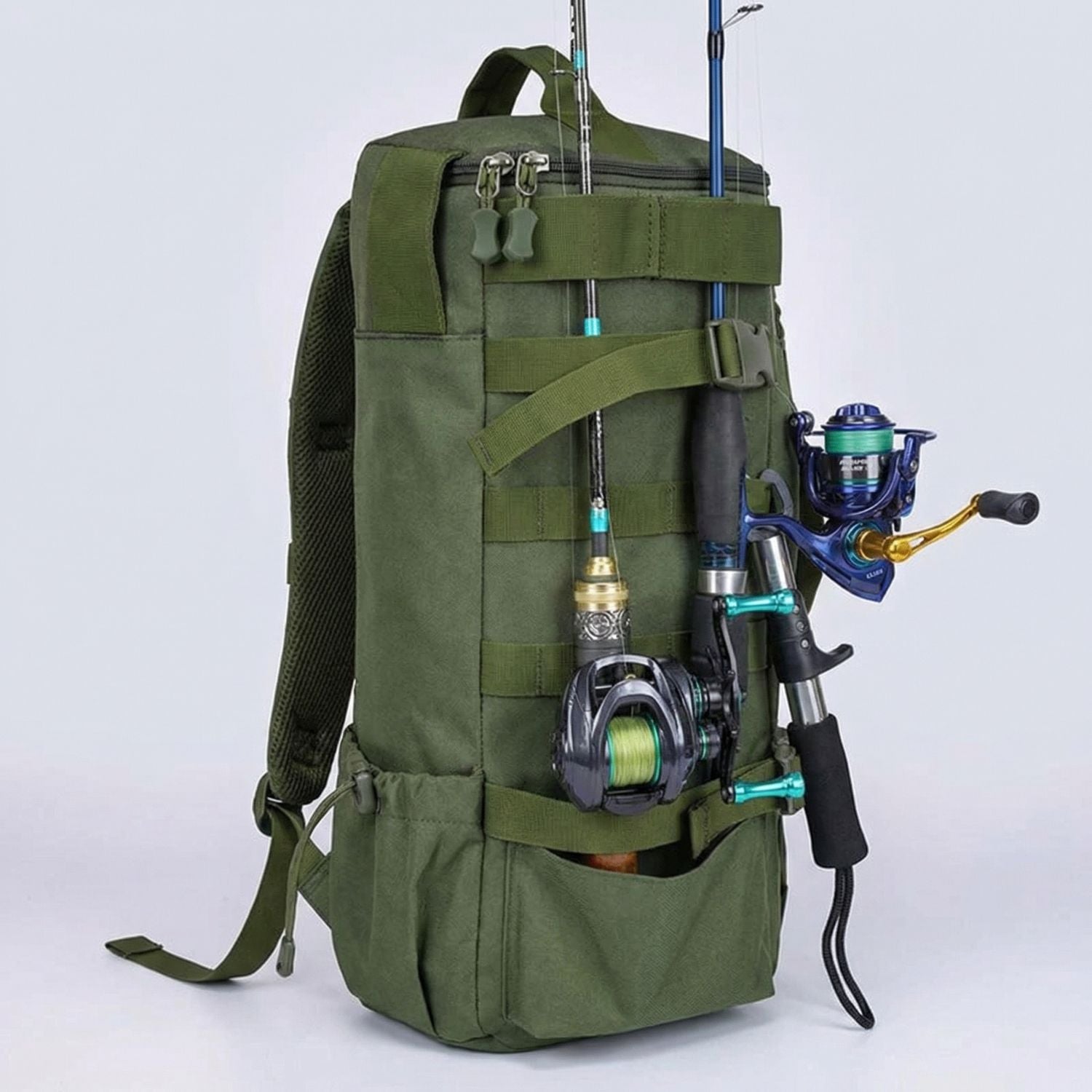 Fishing Backpack with Rod Holders