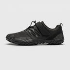 Barefoot shoes with wide toe box in Black, side view