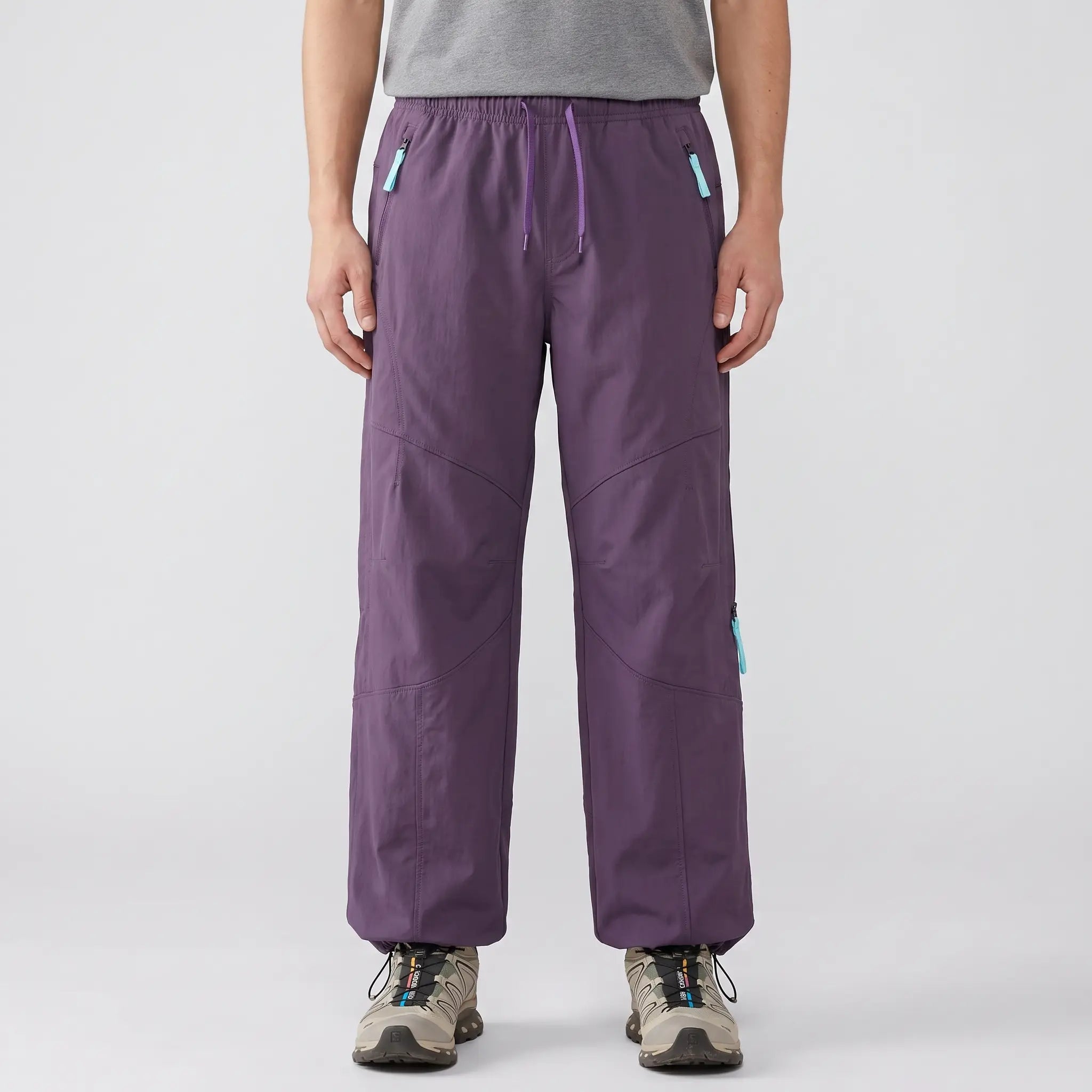 Softshell trail trousers Meadow Purple, front