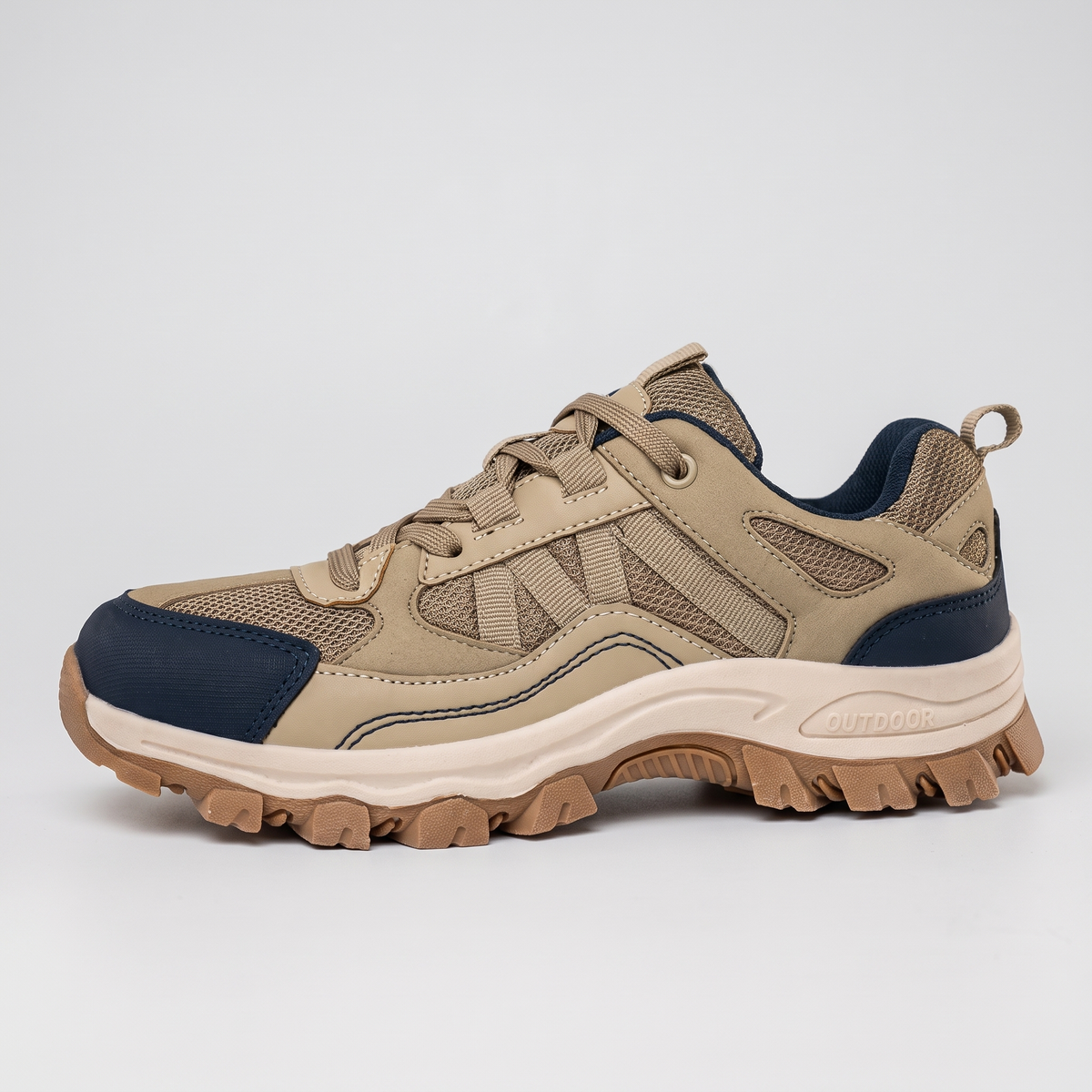 Lightweight Hiking Shoes - Khaki - side view