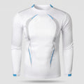Men's long sleeve running top in White, front view