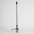 Weed puller tool with 112cm stainless steel handle, four-claw steel head and curved foot lever