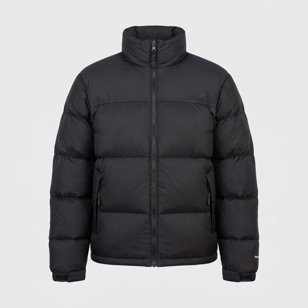 Terrabound men's colour block puffer jacket in Black, front view