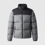 Terrabound men's colour block puffer jacket in Grey, front view