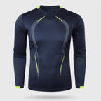 Men's long sleeve running top in Navy Blue, front view
