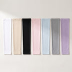 All seven arm sleeve colourways laid out in a row