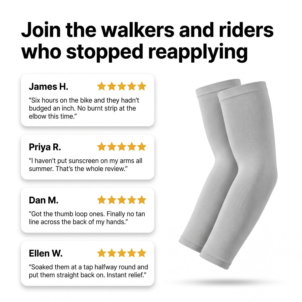 Customer reviews for Terrabound UPF 50+ sun sleeves
