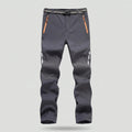 Men's fleece lined walking trousers in Dark Grey, product shot