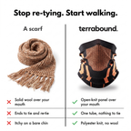A scarf compared with the Knitted Snood