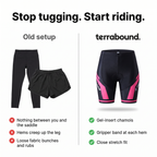 Gym leggings and loose shorts compared with the padded Women's Cycling Shorts