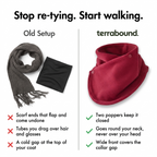 Scarf and tube gaiter compared with the Fleece Snood