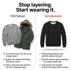 Old layering setup vs Terrabound sherpa jumper - stop layering start wearing