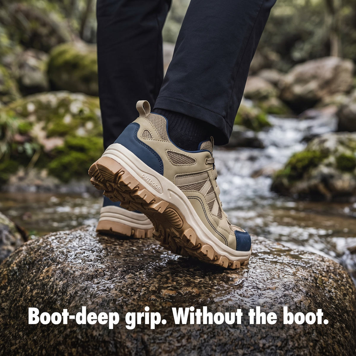 Lightweight Hiking Shoes - grip on wet rock