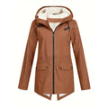 Waterproof Women’s Jacket | Fleece-Lined Layer with Adjustable Hood