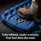 Camping Sleeping Mat - Built-In Foot Pump - Inflatable Mat with Pillow