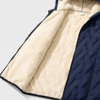 Sherpa-style pile lining of the gilet