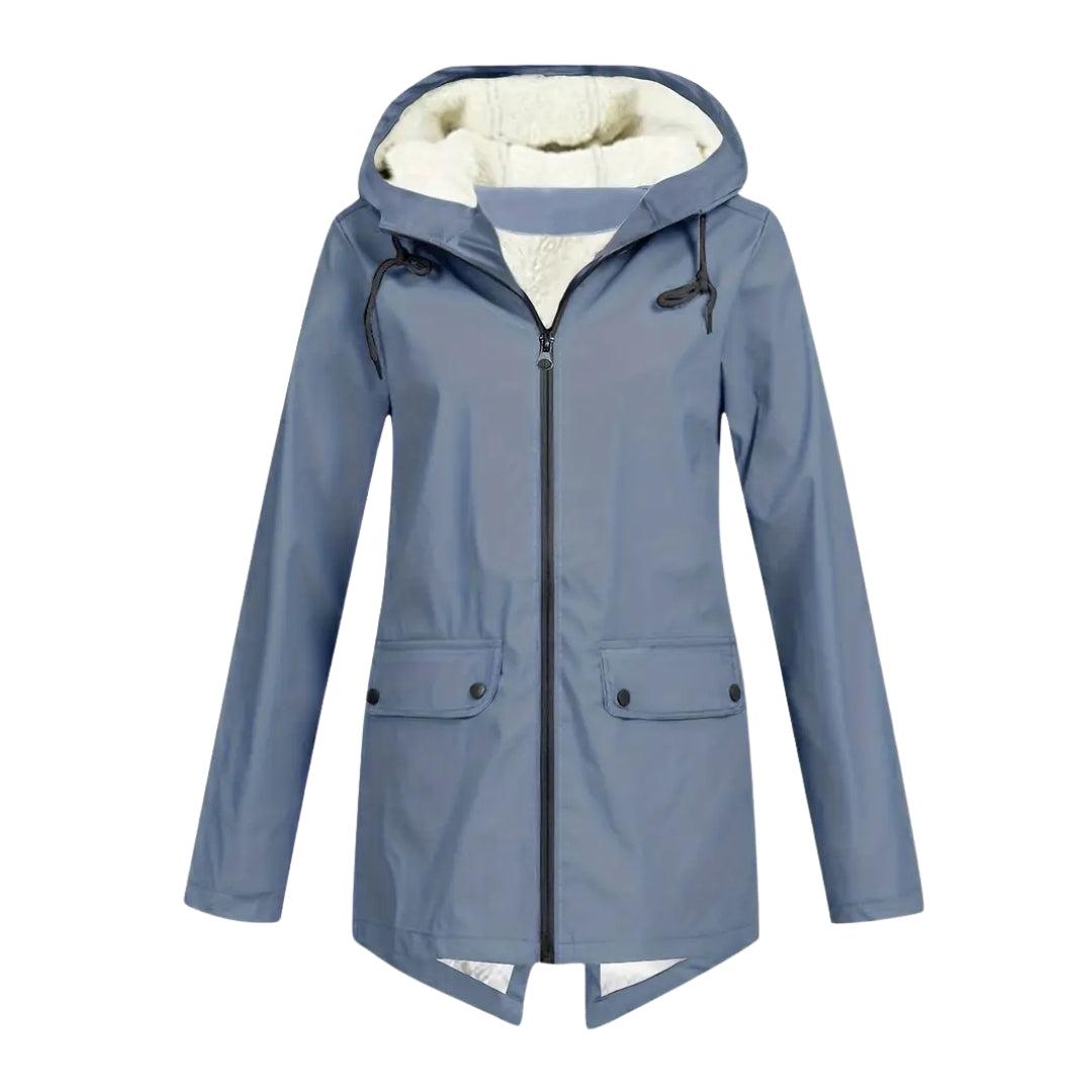 Waterproof Women’s Jacket | Fleece-Lined Layer with Adjustable Hood