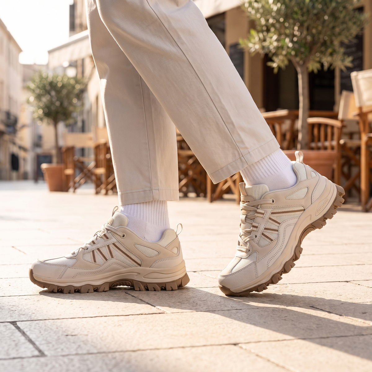 Lightweight Hiking Shoes - Beige - everyday wear in town