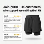 Customer reviews of the 2 in 1 running shorts