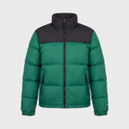 Terrabound men's colour block puffer jacket in Jade, front view