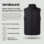 Heated Gilet – USB Powered Body Warmer with Four Heating Zones for Hiking