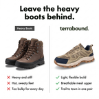 Lightweight Hiking Shoes - compared with heavy boots