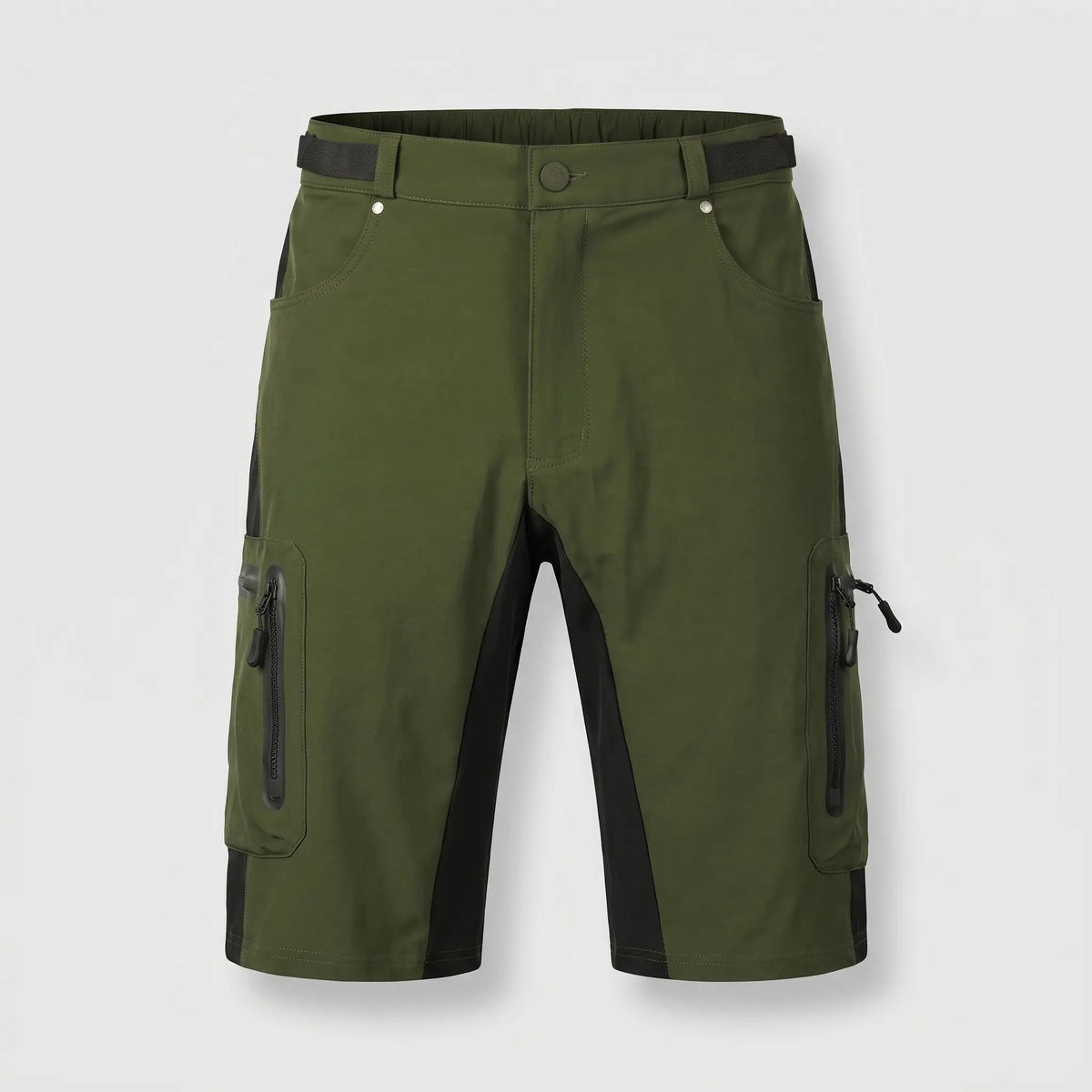 Men's MTB shorts in Green, front view