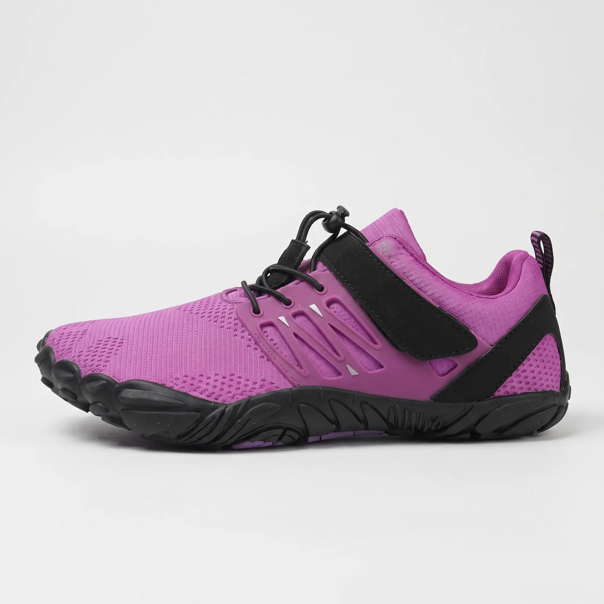 Barefoot shoes with wide toe box in Pink, side view