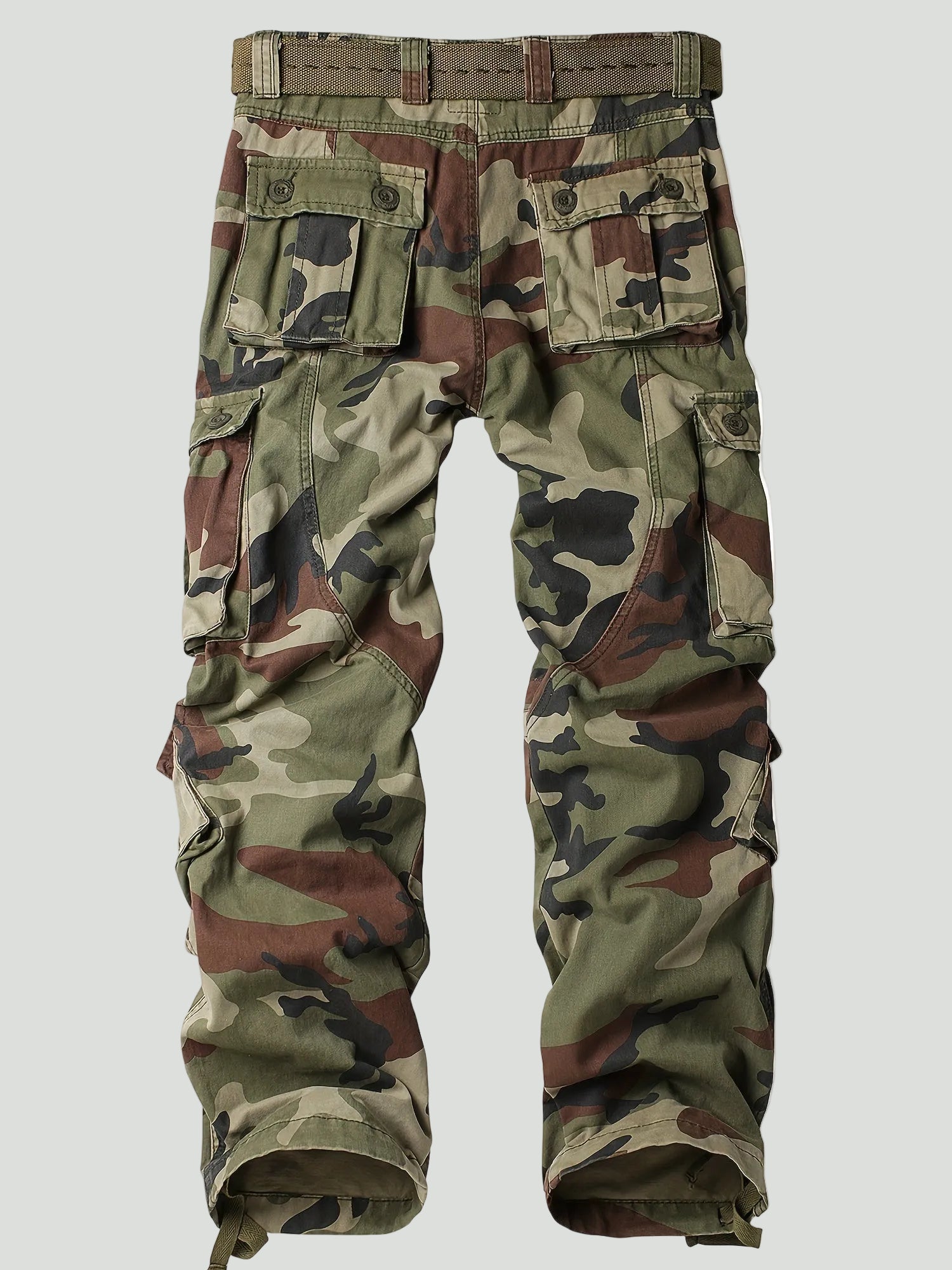 Men’s Camouflage Cargo Trousers – Multi-Pocket Outdoor Utility Design