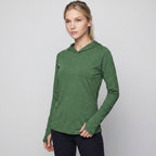 Women's Sun Hoodie - UPF 50+ Midweight Hooded UV Protection Top