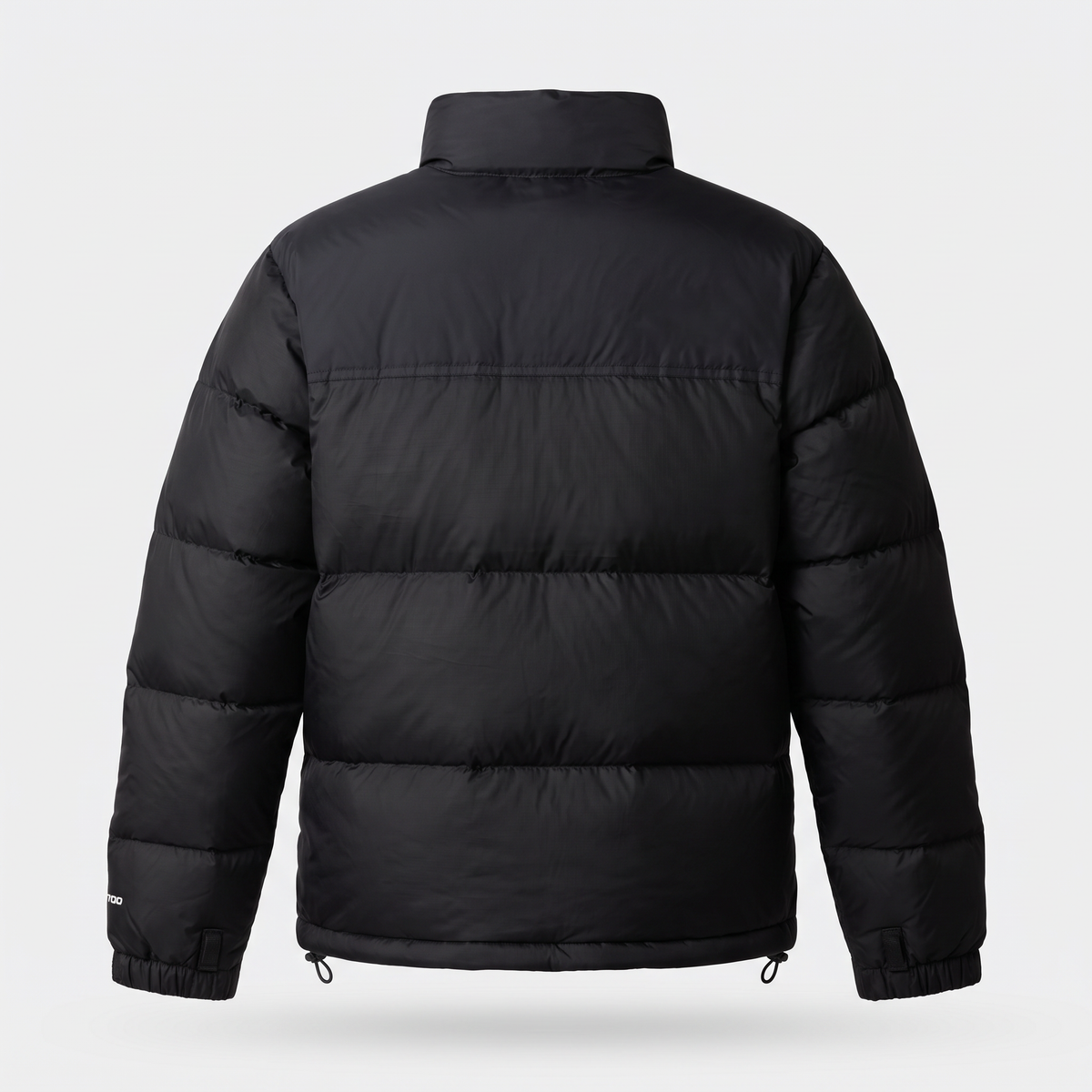 Terrabound men's colour block puffer jacket in Black, back view