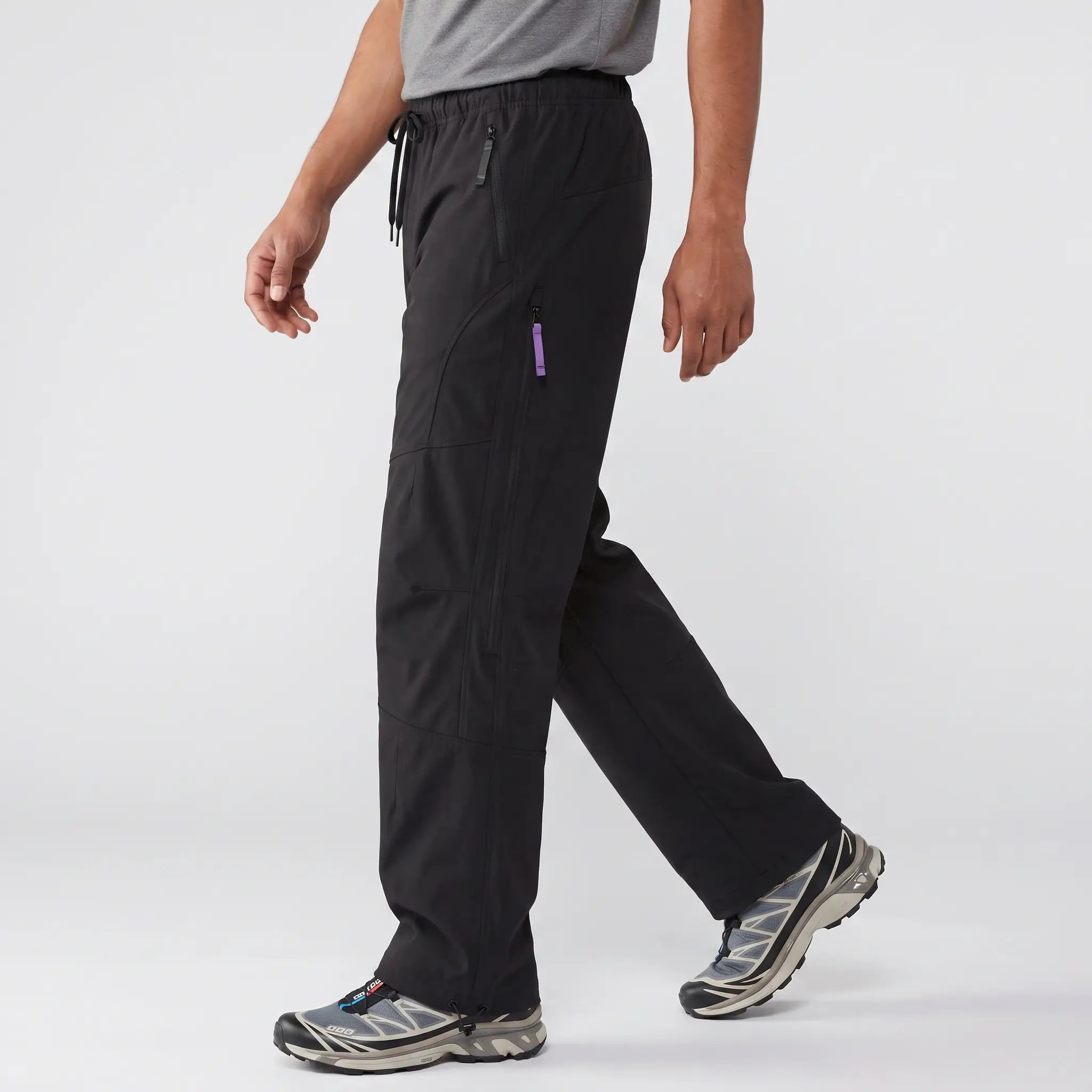 Softshell trail trousers Black, side