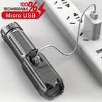 Portable Zoom Torch with Focusable Beam – Compact & Rechargeable Flashlight