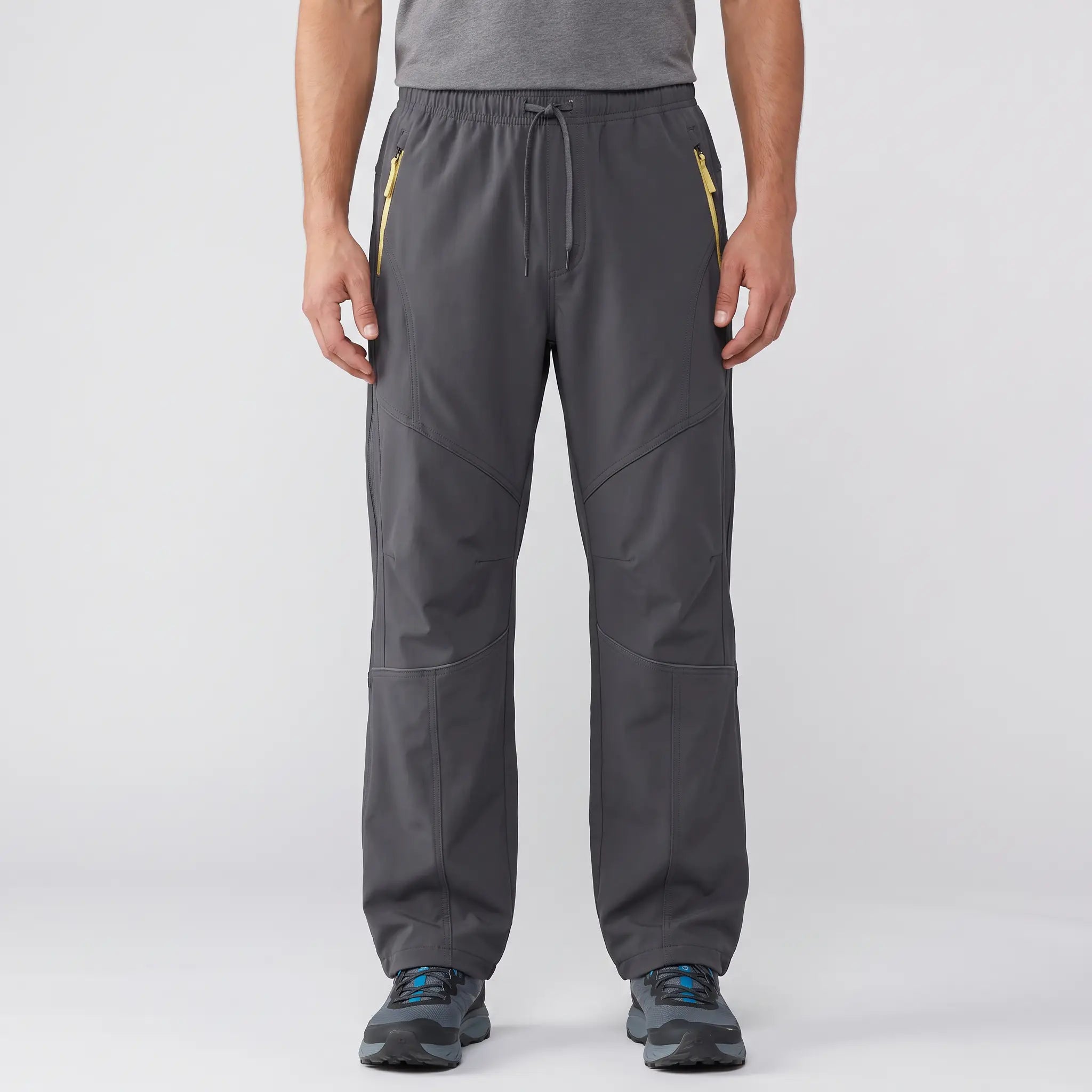 Softshell trail trousers Graphite Grey, front