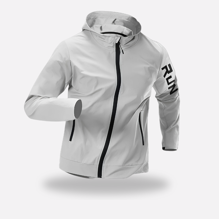 Men's Running Jacket - Lightweight Packable - Windproof & Water-Resistant