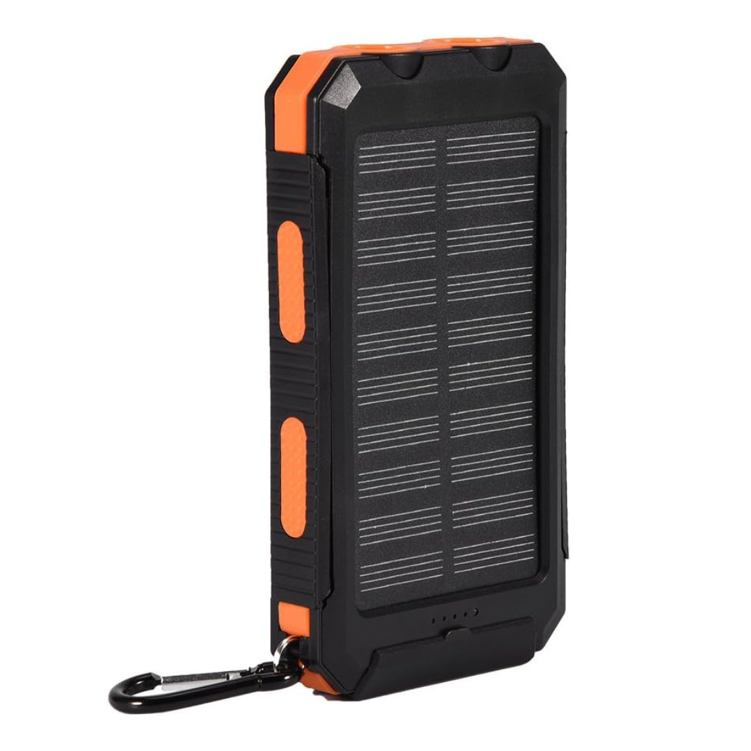 Solar Power Bank 20000mAh - Portable Solar Charger for Hiking & Camping