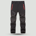 Men's insulated winter walking trousers in Black, front view