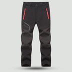 Men's insulated winter walking trousers in Black, front view