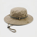 Men's Boonie Hat - Packable Wide Brim Sun Hat with Chin Strap for Hiking & Fishing