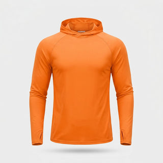 Men's UPF 50+ Sun Hoodie – Lightweight Quick-Dry Hiking & Fishing UV Top with Thumb Loops