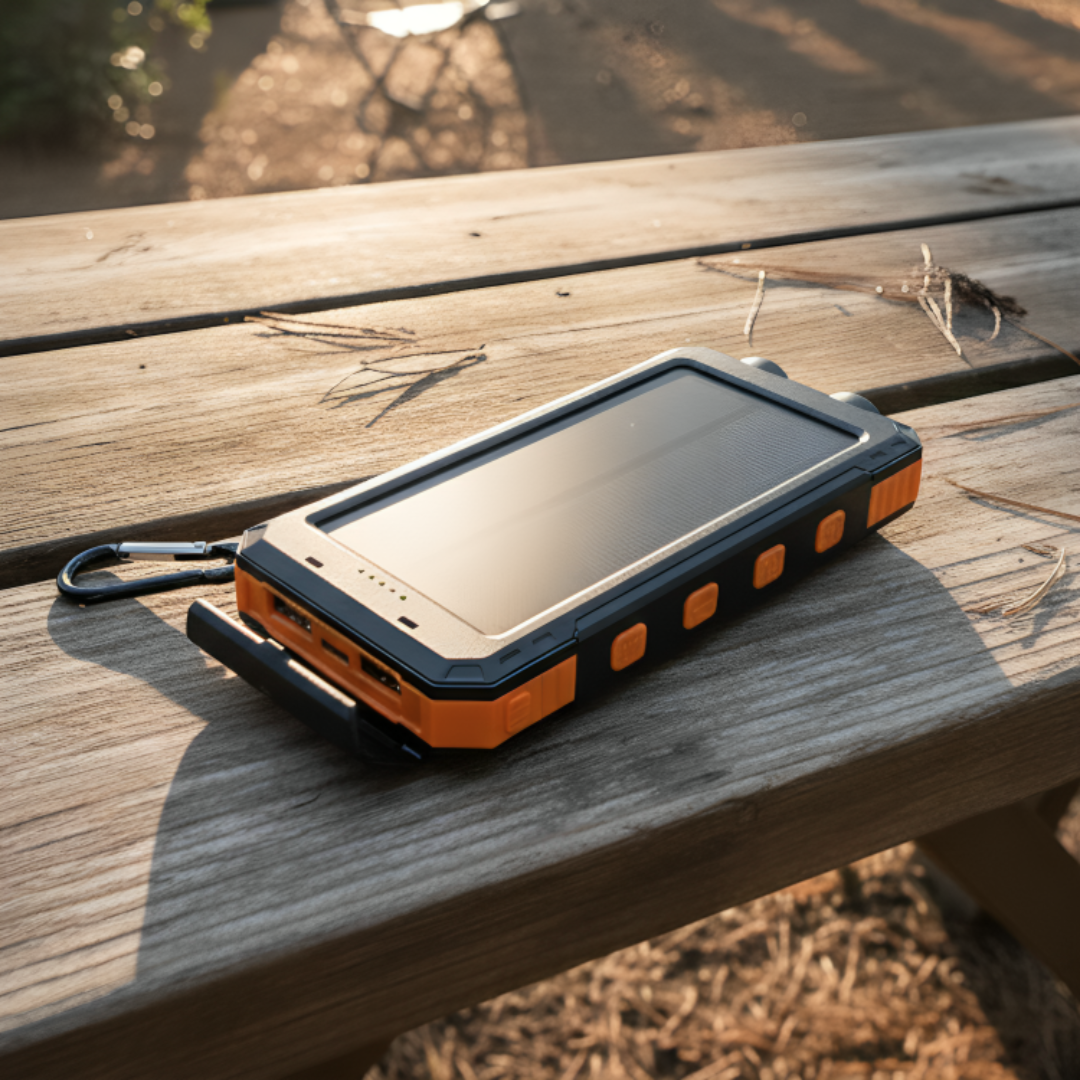 Solar Power Bank 20000mAh - Portable Solar Charger for Hiking & Camping