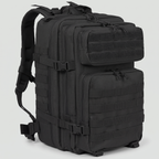 45L hiking rucksack in Black, front three-quarter view