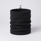 Men's fleece snood in Black - front view