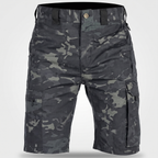 Men's cargo shorts in Camo, front view