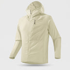 Men's lightweight windbreaker in Champagne, front view