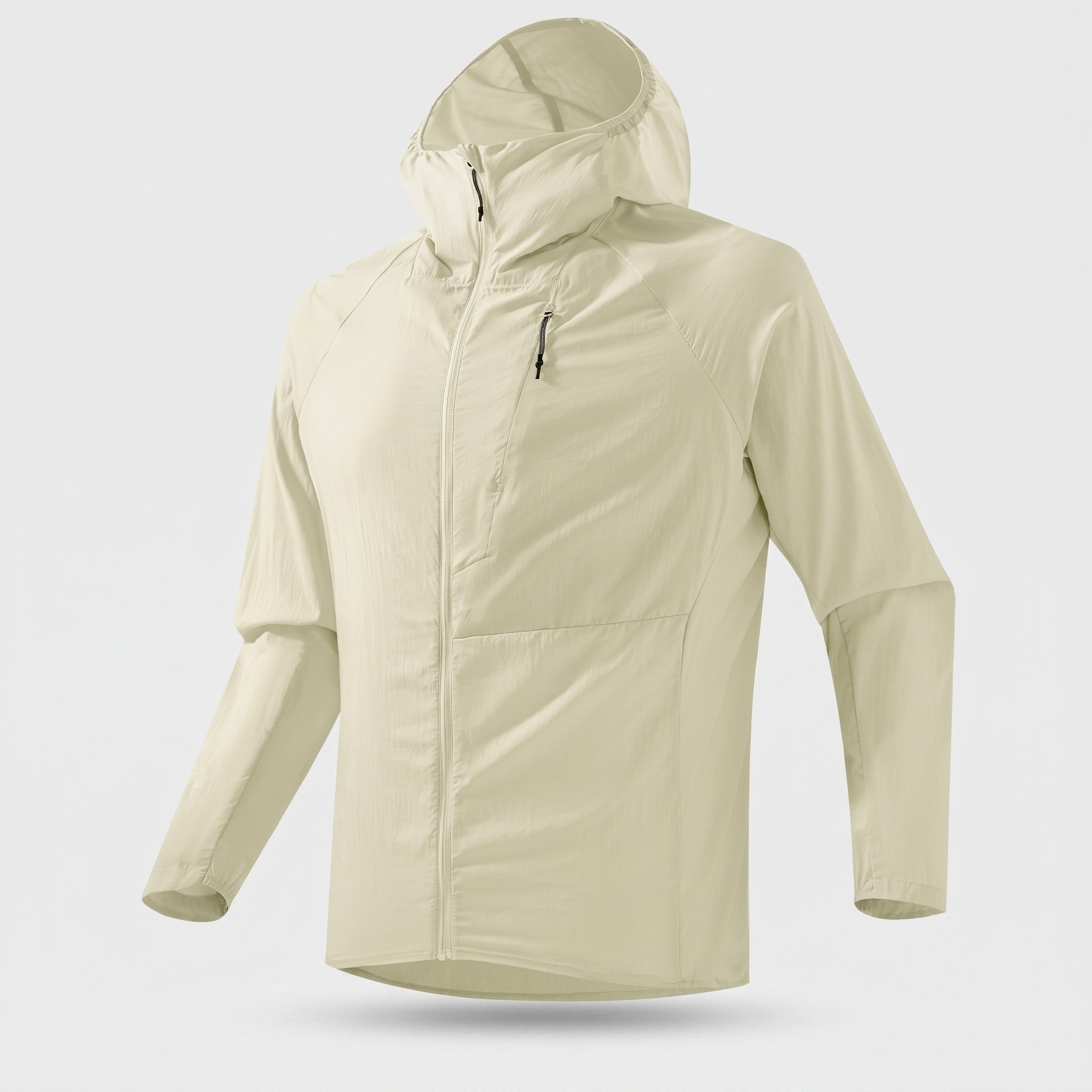 Men's lightweight windbreaker in Champagne, front view