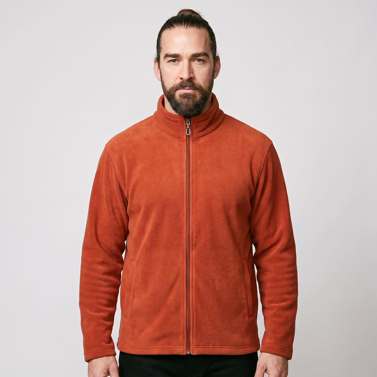 Terrabound Men's Fleece Jacket - Dark Orange - front