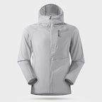 Men's lightweight windbreaker in Light Grey, front view