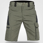 Men's cargo shorts in Army Green, front view