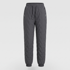 Women's fleece-lined hiking trousers charcoal grey ghost mannequin front